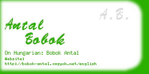 antal bobok business card